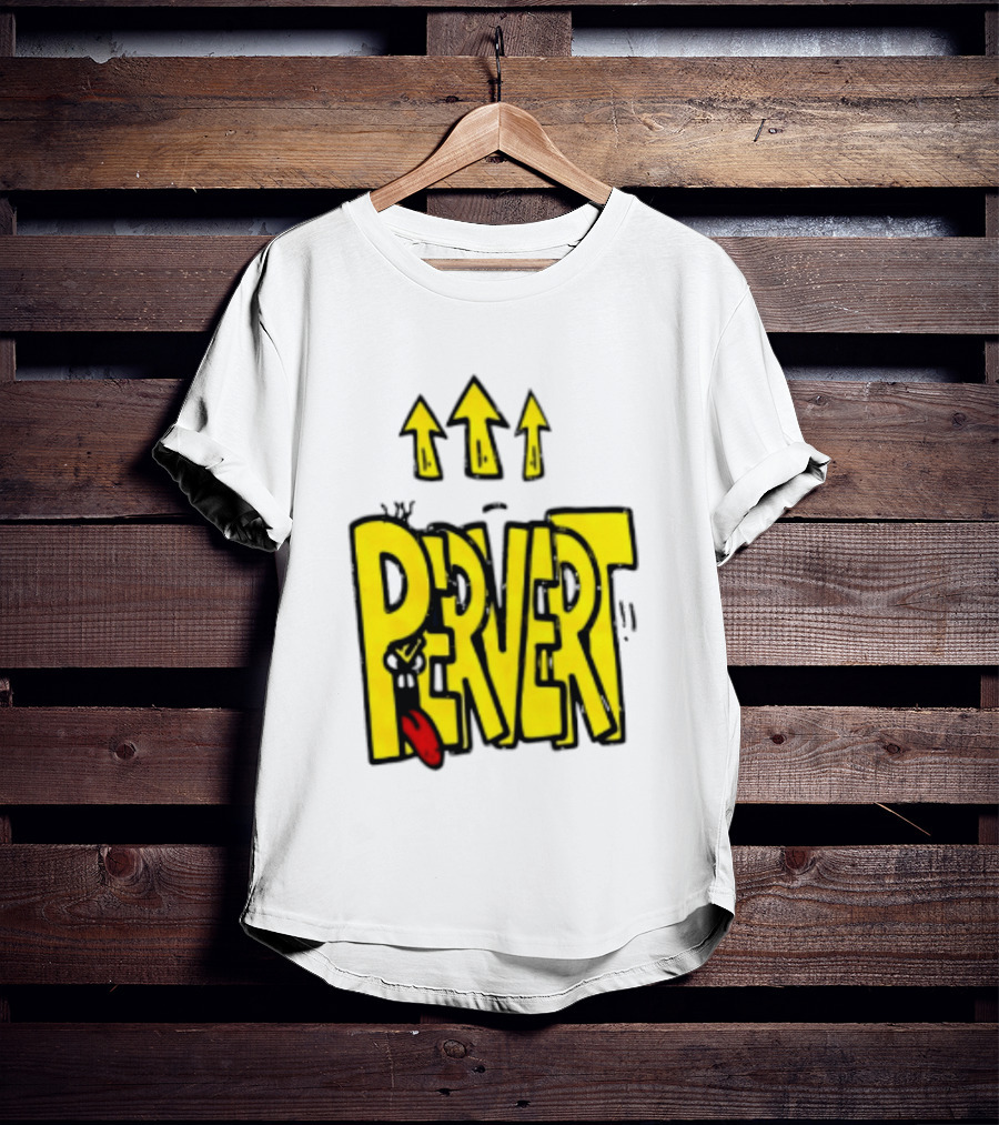 Pervert Urban Edgy Graffiti Arrows Tongue Streetwear T-Shirt