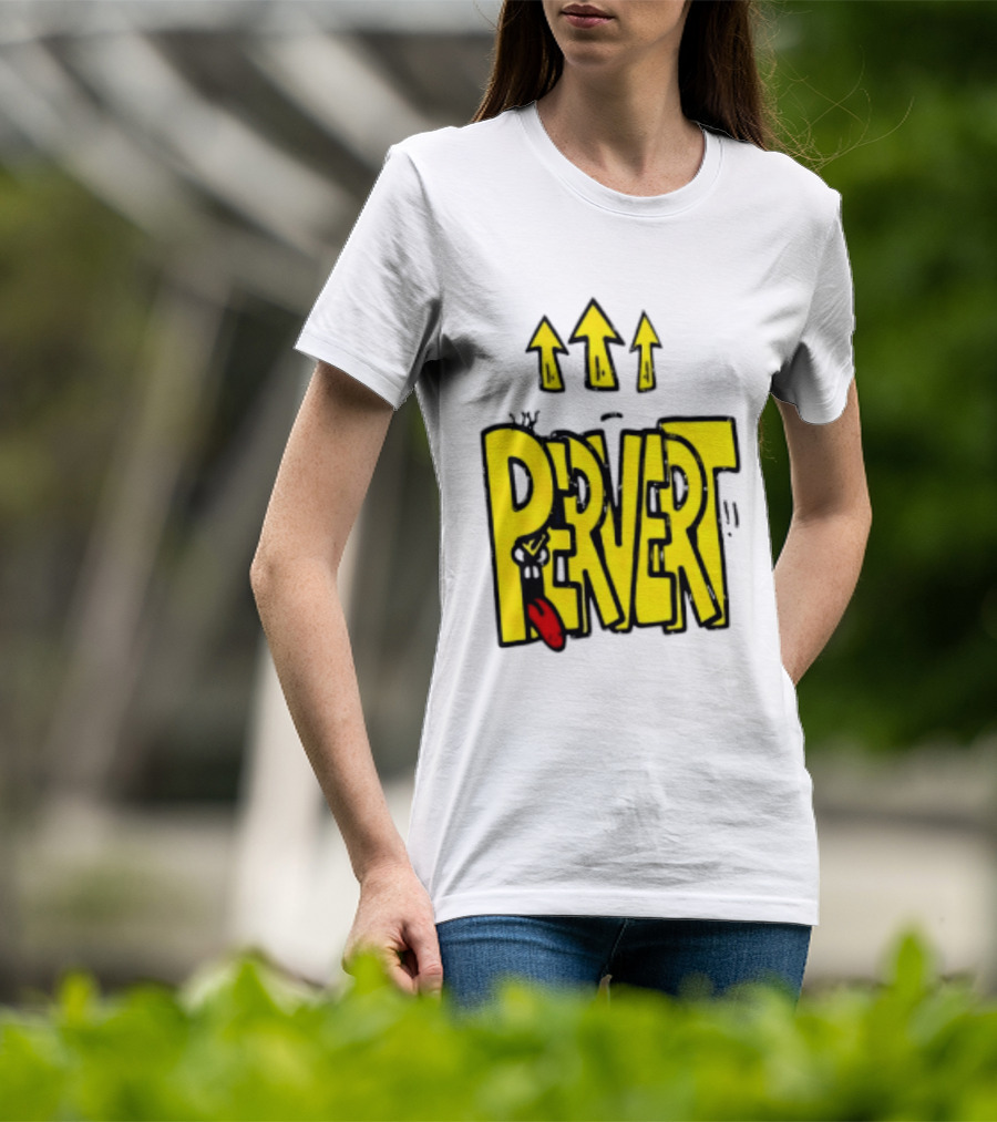 Pervert Urban Edgy Graffiti Arrows Tongue Streetwear T-Shirt