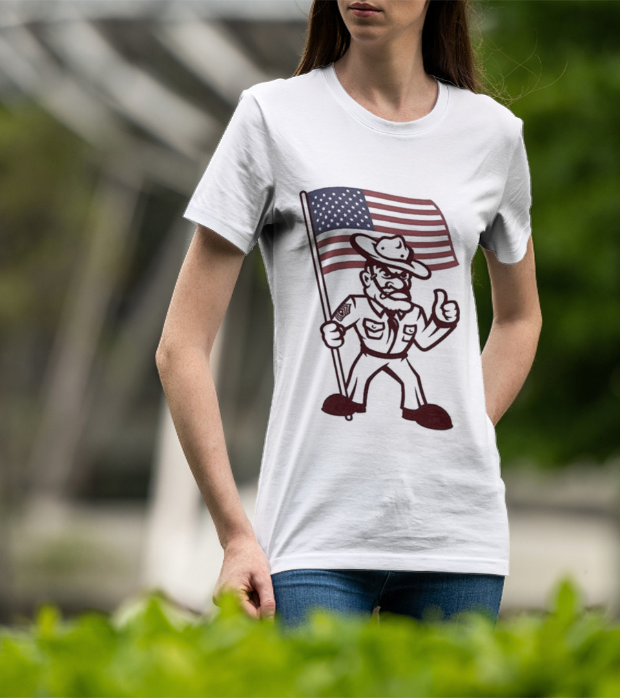 Texas A&M Aggies 12th Man Patriotic American Flag T-Shirt