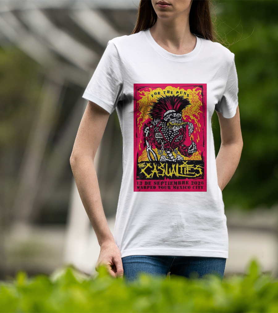 The Casualties Warped Tour Mexico City For The Punx 13 De Septiembre 2026 T-Shirt