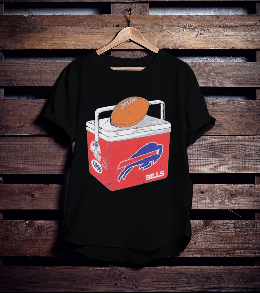Buffalo Bills 1960 Retro Cooler With Football T-Shirt