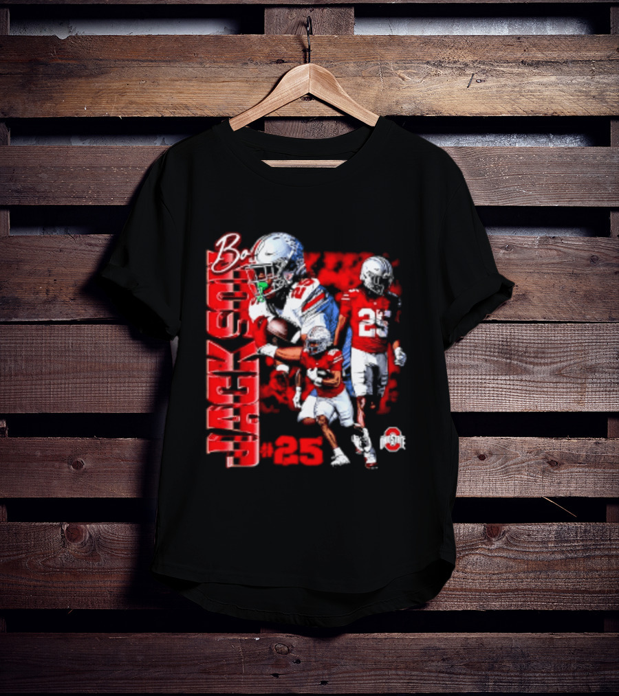 Bo Jackson 25 Ohio State Buckeyes NCAA Player Football T-Shirt