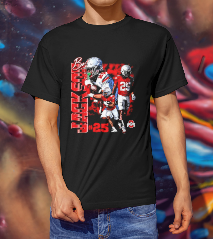 Bo Jackson 25 Ohio State Buckeyes NCAA Player Football T-Shirt