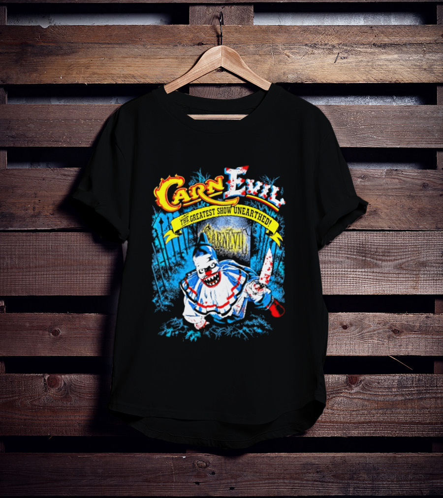 CarnEvil The Greatest Show Unearthed Creepy Clown Horror T-Shirt