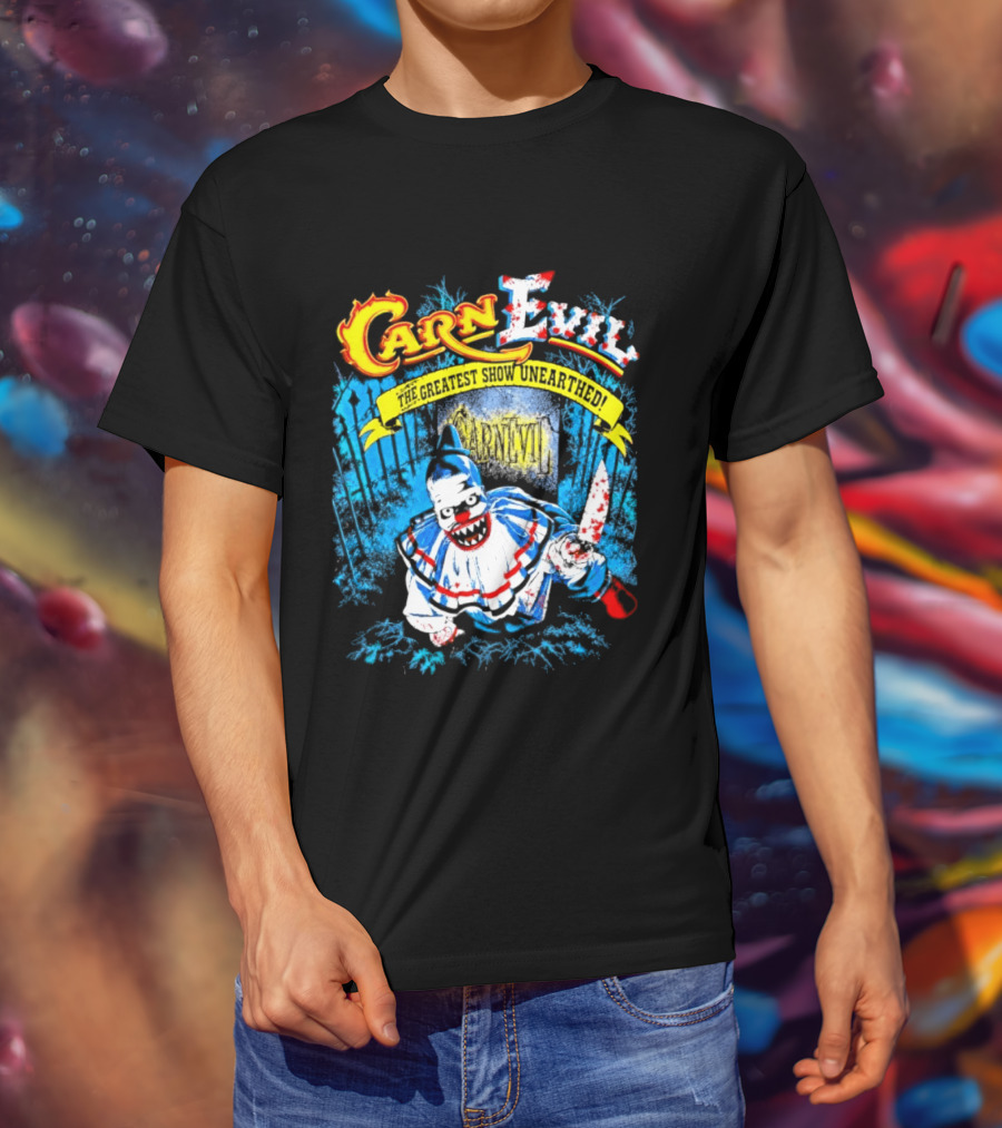CarnEvil The Greatest Show Unearthed Creepy Clown Horror T-Shirt