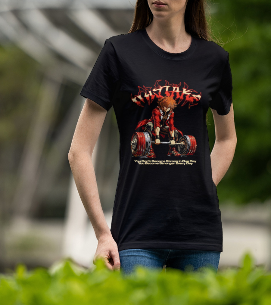 Jaden Yuki Yu Gi Oh Become Stronger Every Day Anime Weightlifting T-Shirt