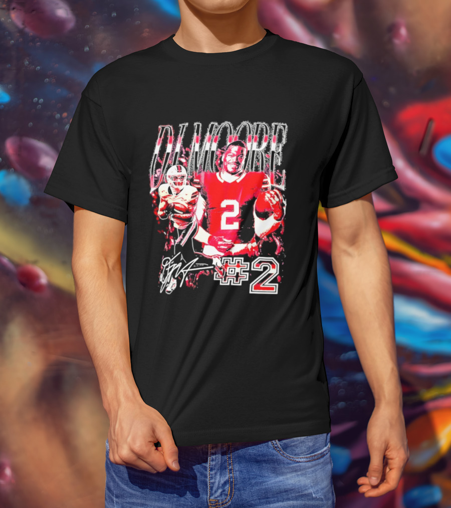 D. J. Moore #2 Buffalo Bills Football Player T-Shirt