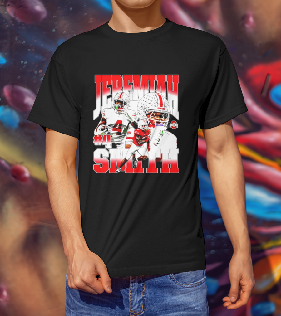 Jeremiah Smith Ohio State Buckeyes 4 NCAA Football Player T-Shirt