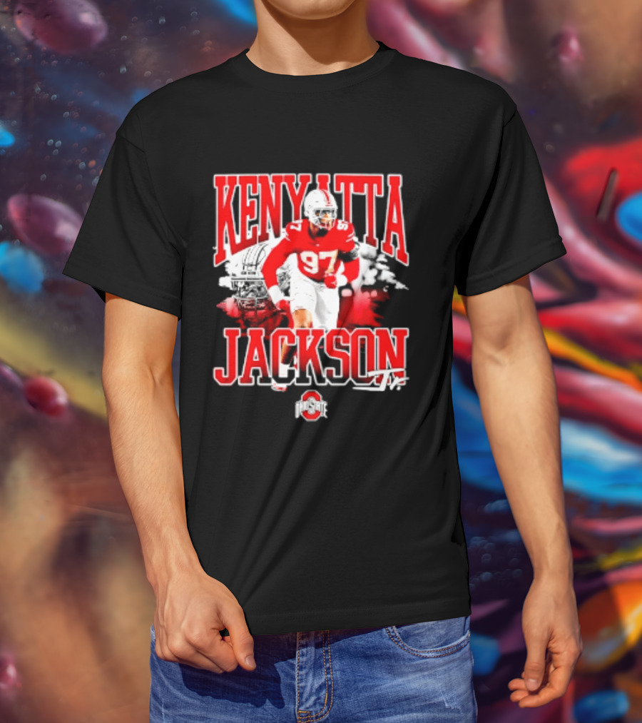 Kenyatta Jackson 97 Ohio State Buckeyes NCAA Football Player T-Shirt