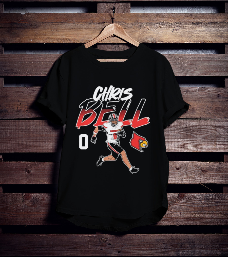 Chris Bell Louisville Cardinals Football 0 Pose T-Shirt