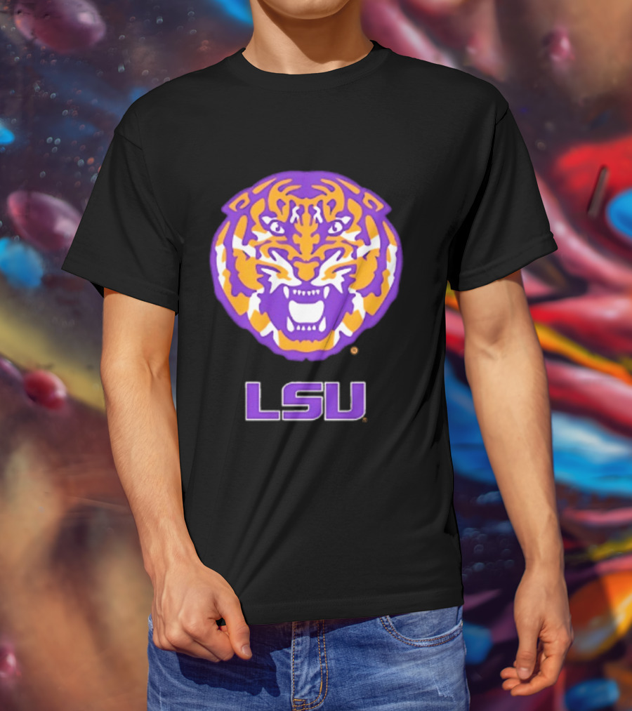 LSU Tigers NCAA Football Tiger Head T-Shirt