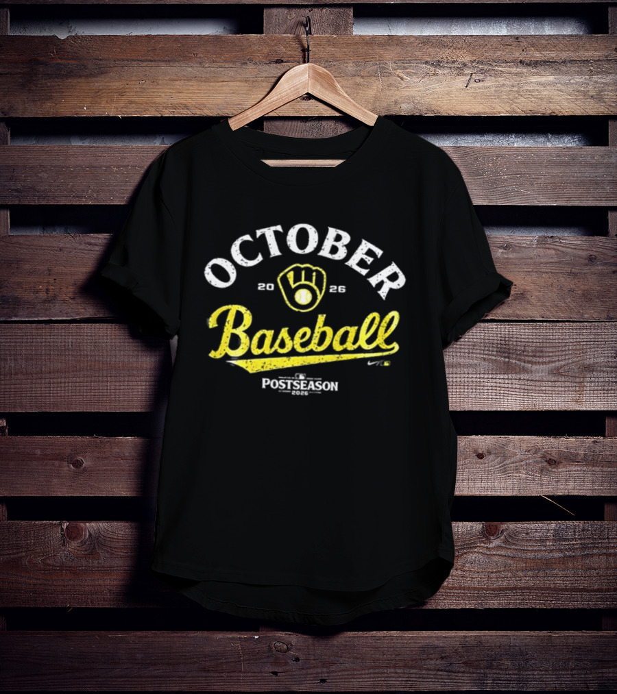 Milwaukee Brewers 2026 Postseason October Baseball 2 Sided T-Shirt