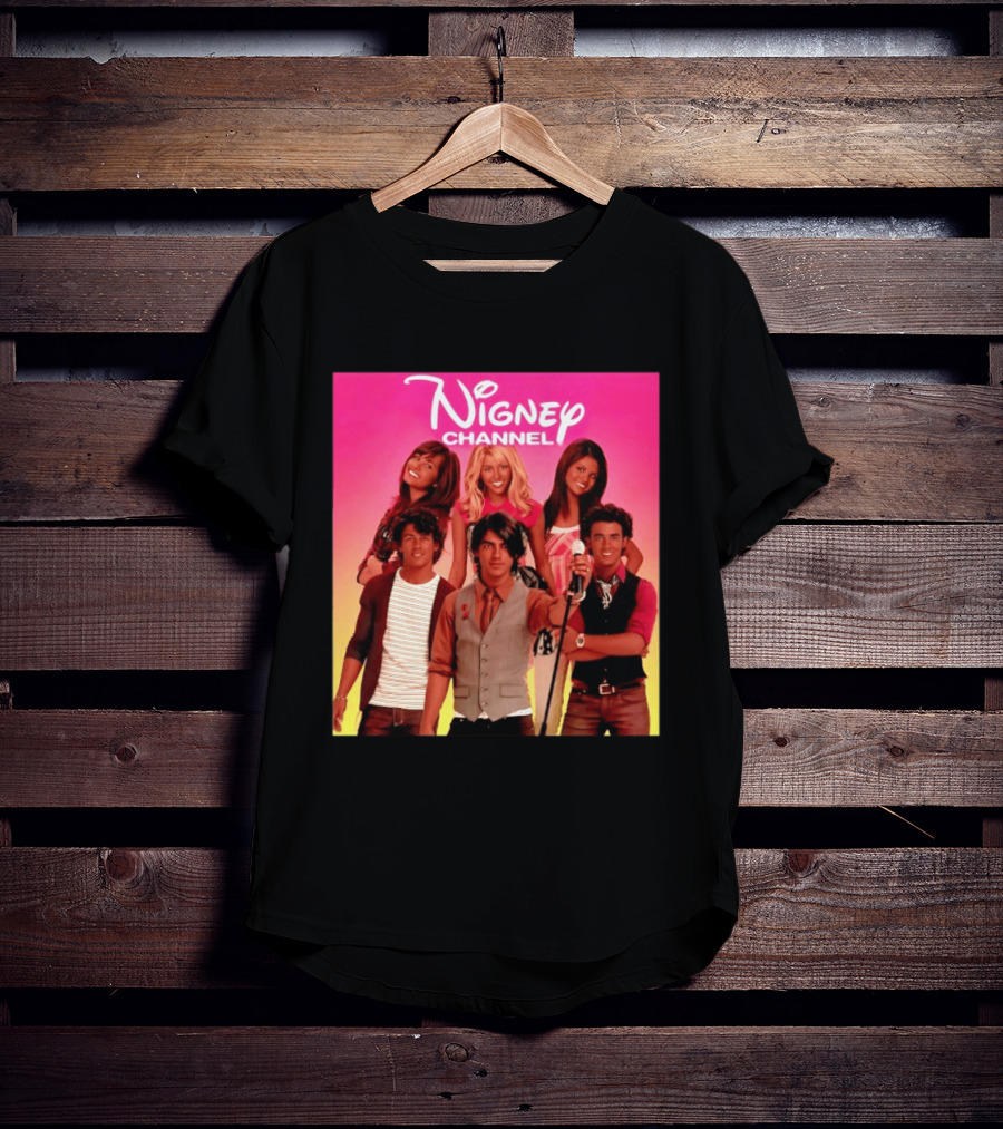 Nigney Channel Jonas Brothers Y2K Meme Vintage Throwback T-Shirt