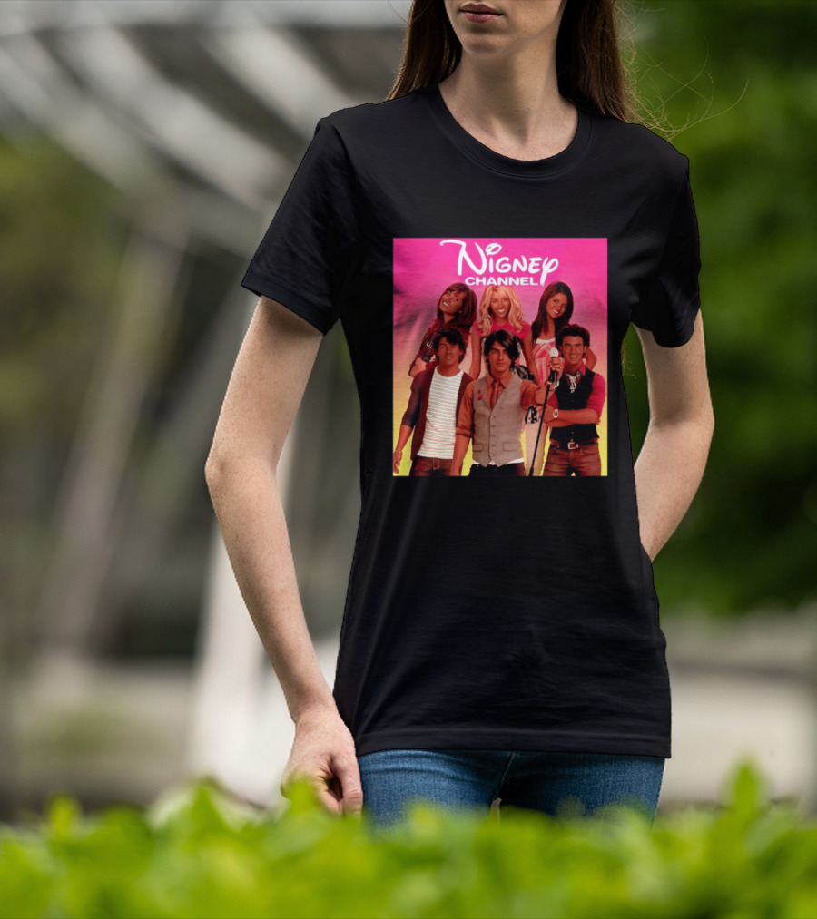 Nigney Channel Jonas Brothers Y2K Meme Vintage Throwback T-Shirt