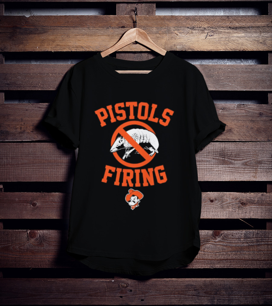 Pistols Firing Oklahoma State Cowboys Football NCAA T-Shirt