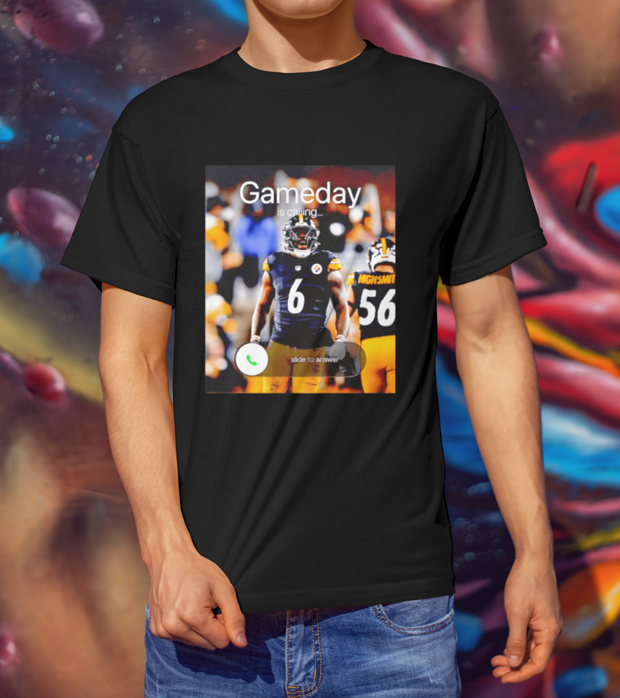 Gameday Is Calling Patrick Queen Pittsburgh Steelers Slide To Answer T-Shirt