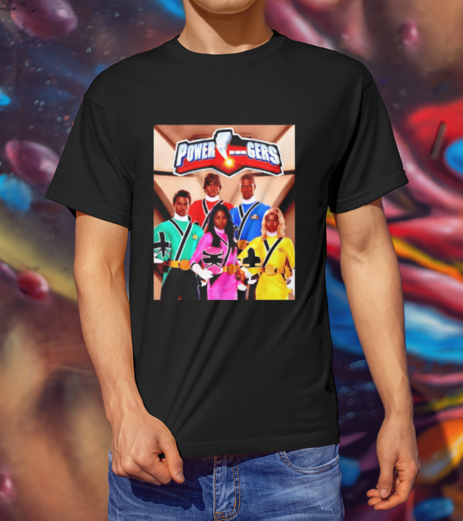 Power Rangers SPD Team Uniforms Super Sentai Action Figures T-Shirt