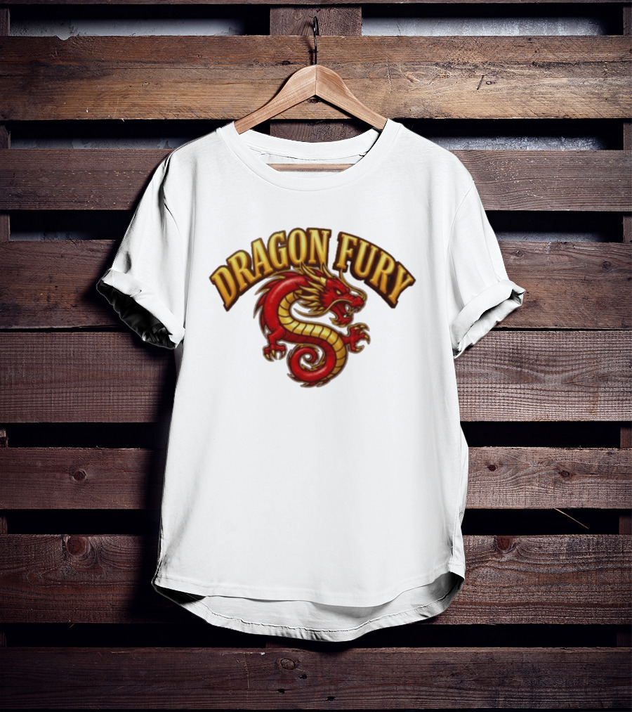 Dragon Fury Red Gold Chinese Dragon T-Shirt