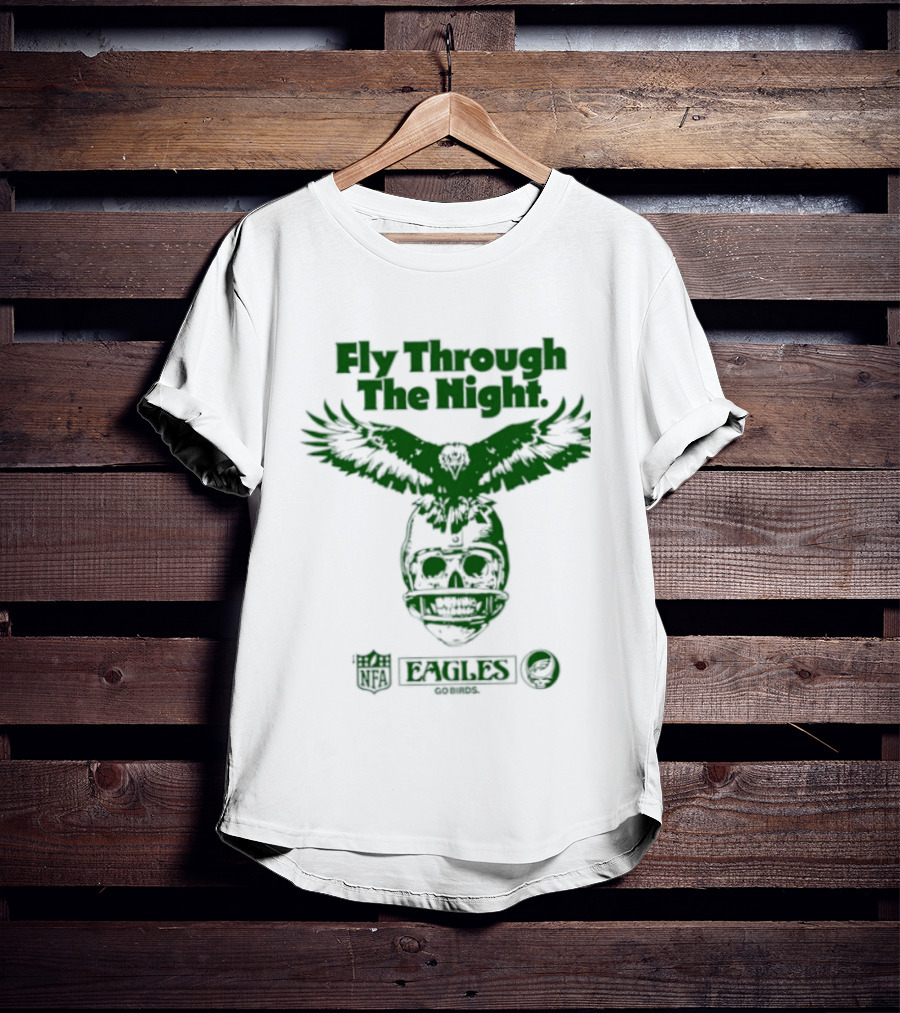 Philadelphia Eagles Fly Through The Night Grateful Dead Football Collaboration T-Shirt