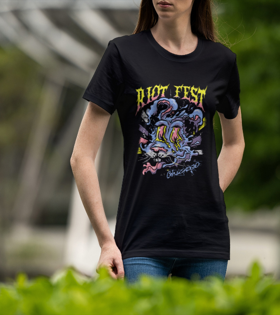 Riot Fest 2026 Chicago Douglass Park Psychedelic Bunny September 18 20 Lineup T-Shirt