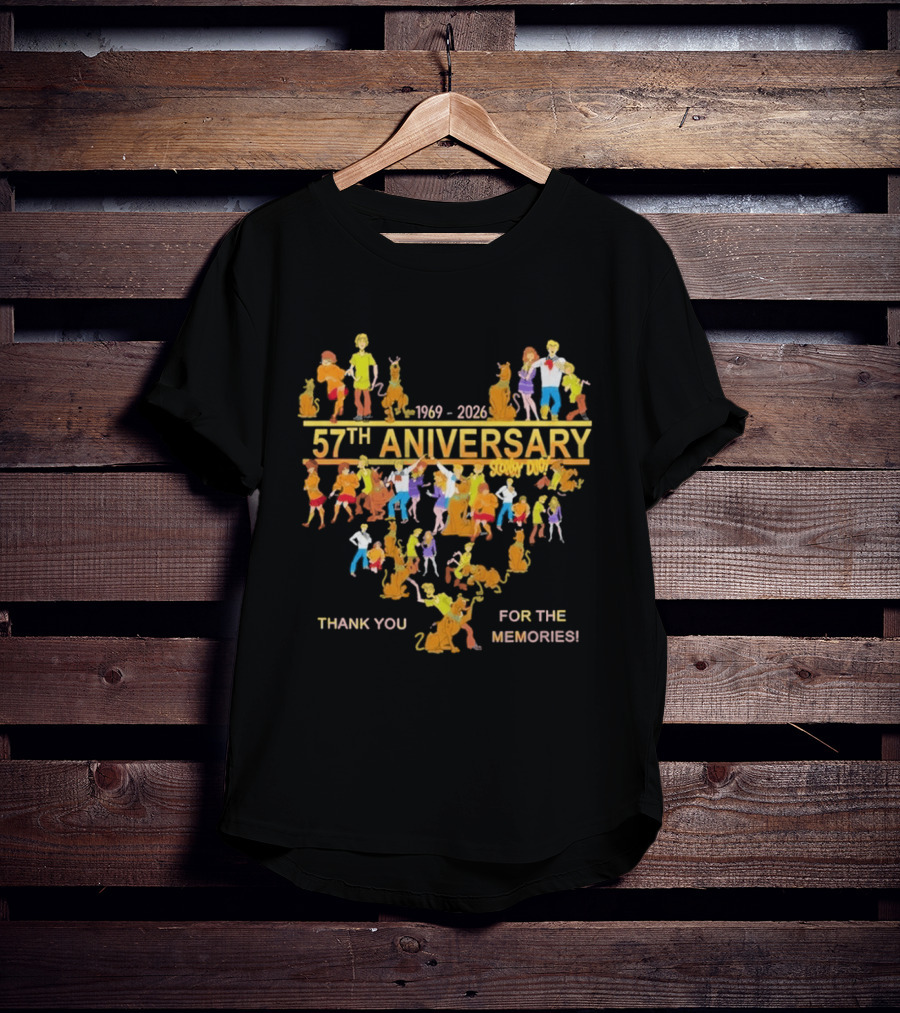 Scooby Doo 57th Anniversary 1969 2026 Thank You For The Memories T-Shirt