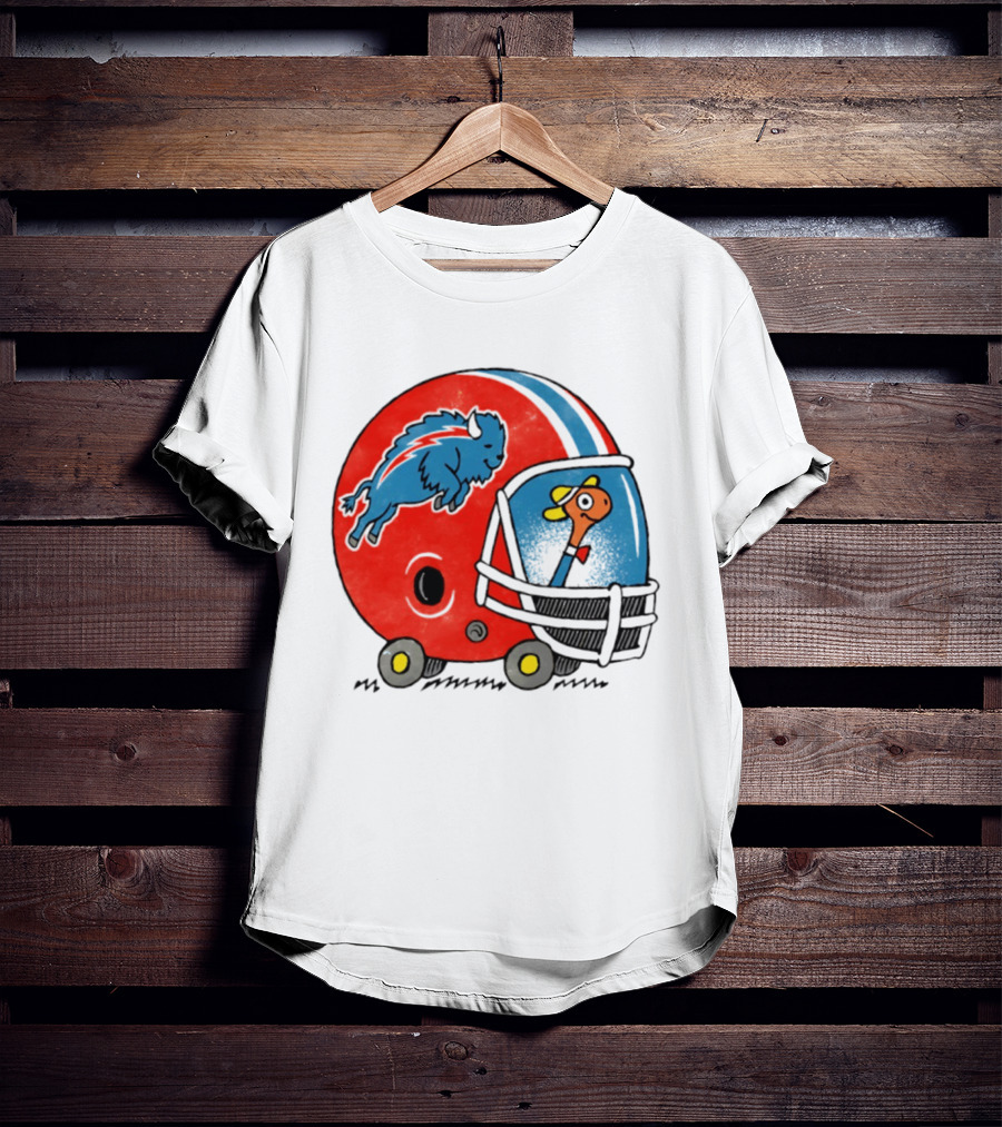 Lowly Worm Wearing Buffalo Bills Football Helmet With Buffalo T-Shirt