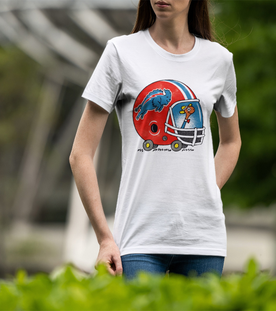 Lowly Worm Wearing Buffalo Bills Football Helmet With Buffalo T-Shirt