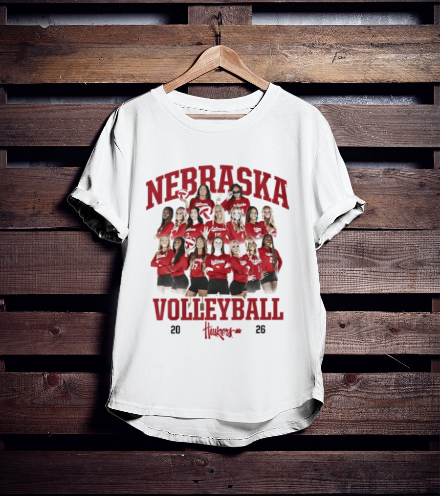 Nebraska Volleyball Women's Team 2026 Collage T-Shirt