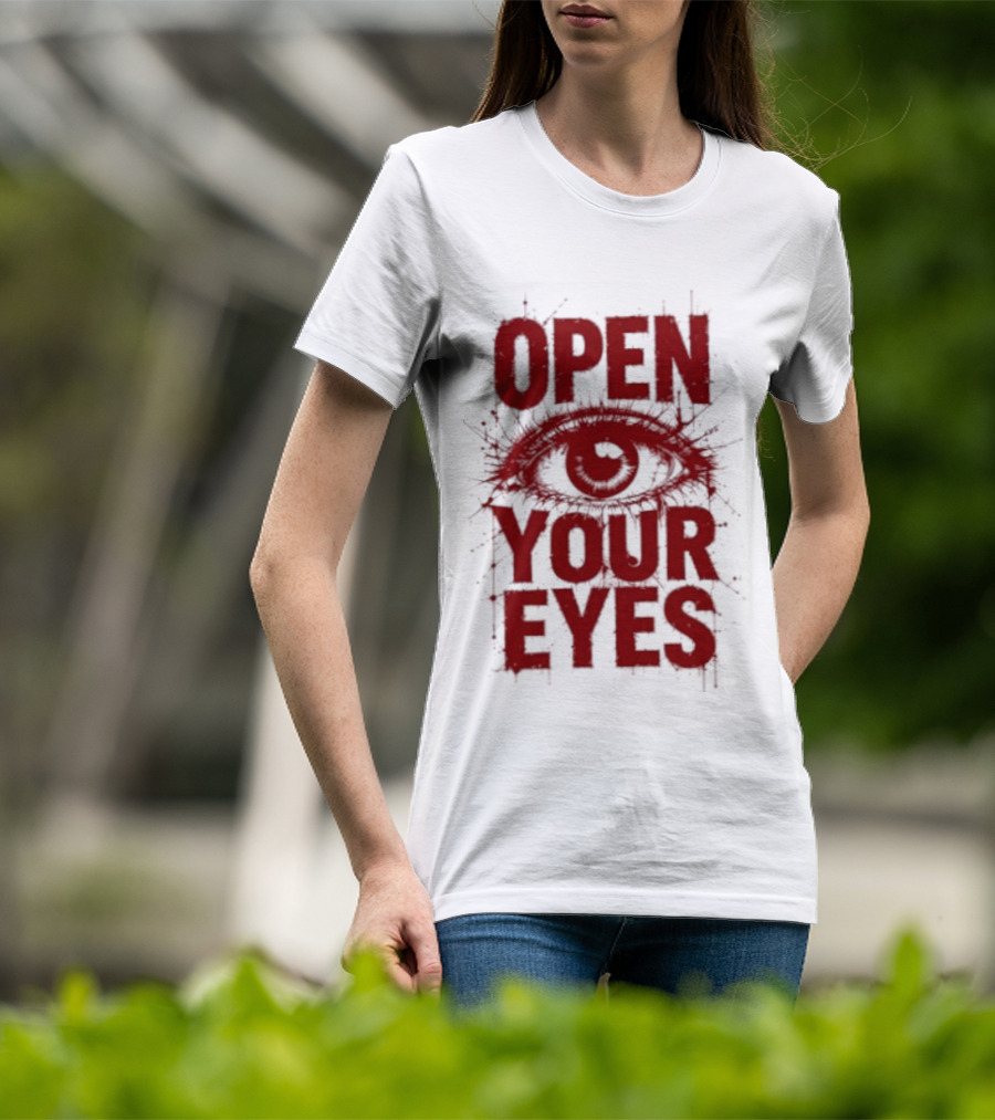 OPEN YOUR EYES Red Splatter Eye T-Shirt