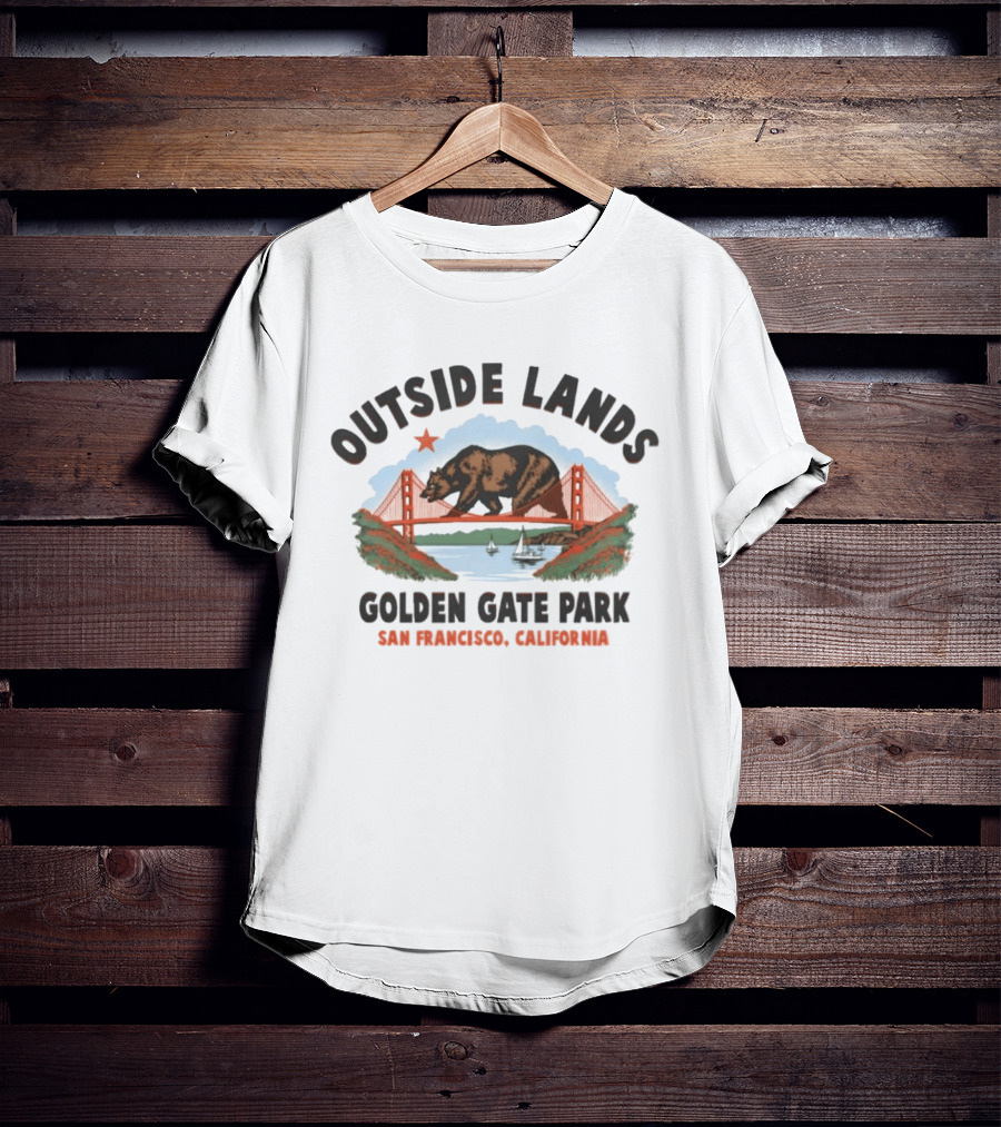 Golden Gate Park Outside Lands 2026 San Francisco California Bear Bridge T-Shirt