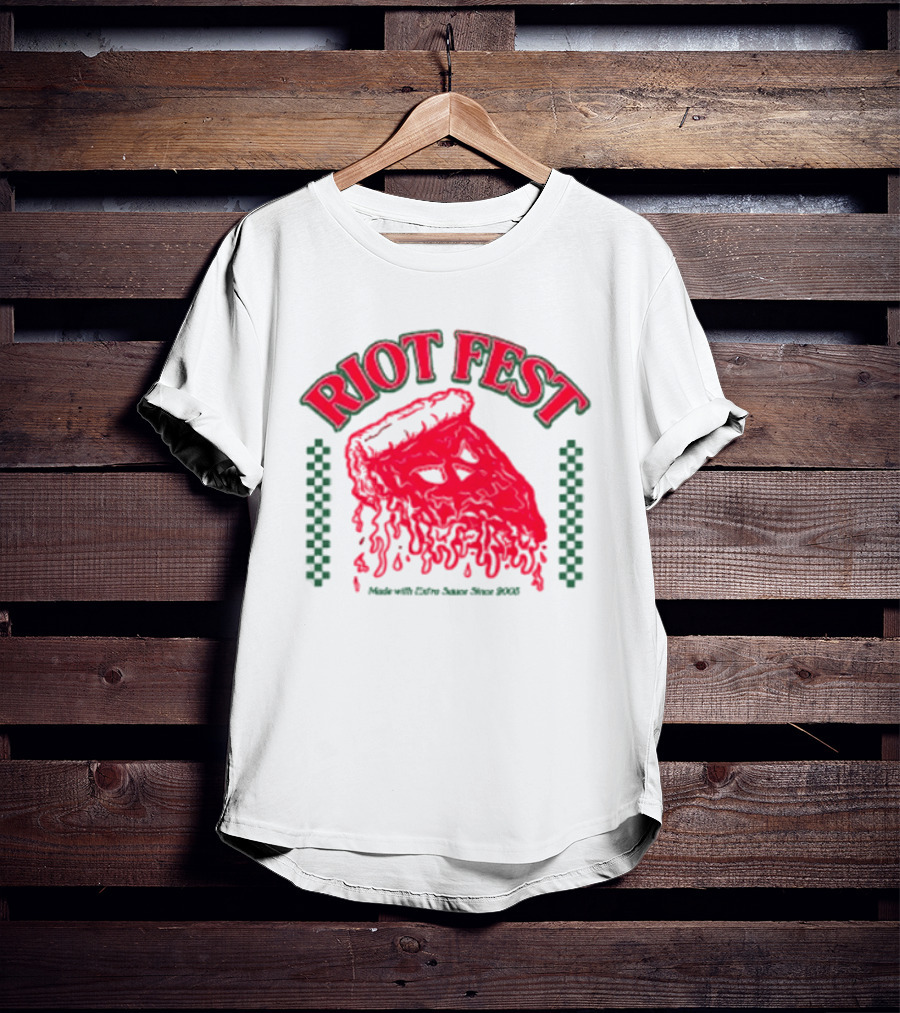Riot Fest Chicago 2026 Douglass Park September 18 20 Pizza Lineup T-Shirt