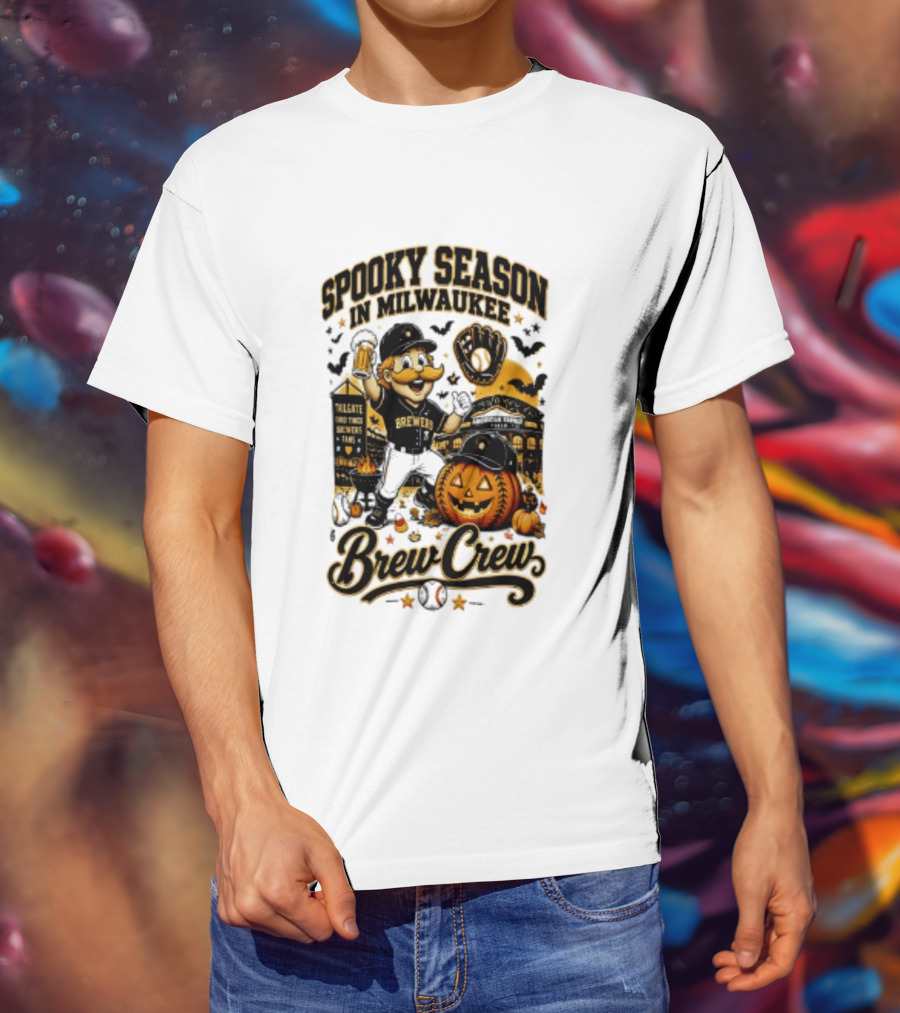 Spooky Season In Milwaukee Brewers Brew Crew Halloween 2026 T-Shirt