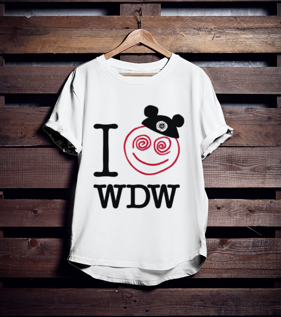 I Love WDW Lost Bros Store All The Time Disney Mickey Hat Smiley Face T-Shirt