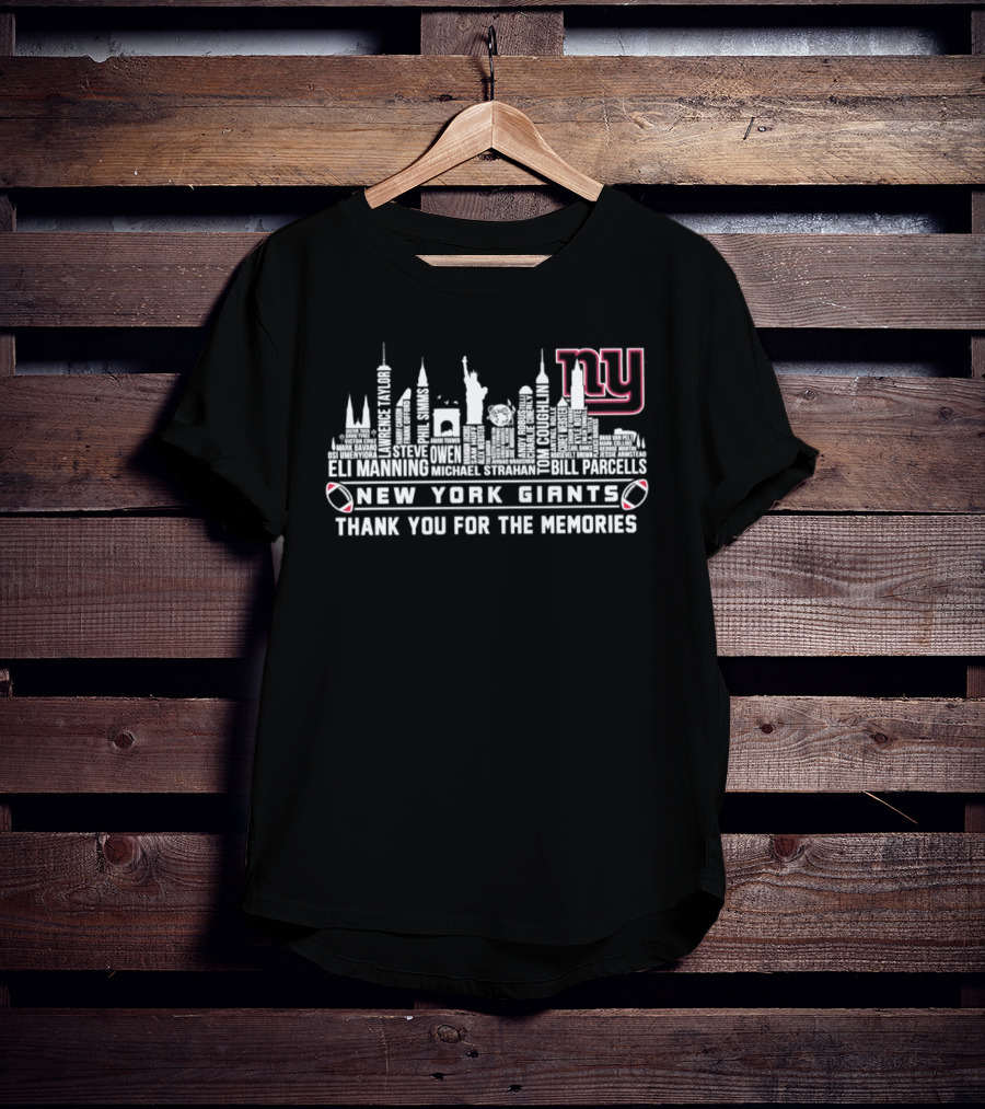 New York Giants Skyline Football Memories Appreciation T-Shirt
