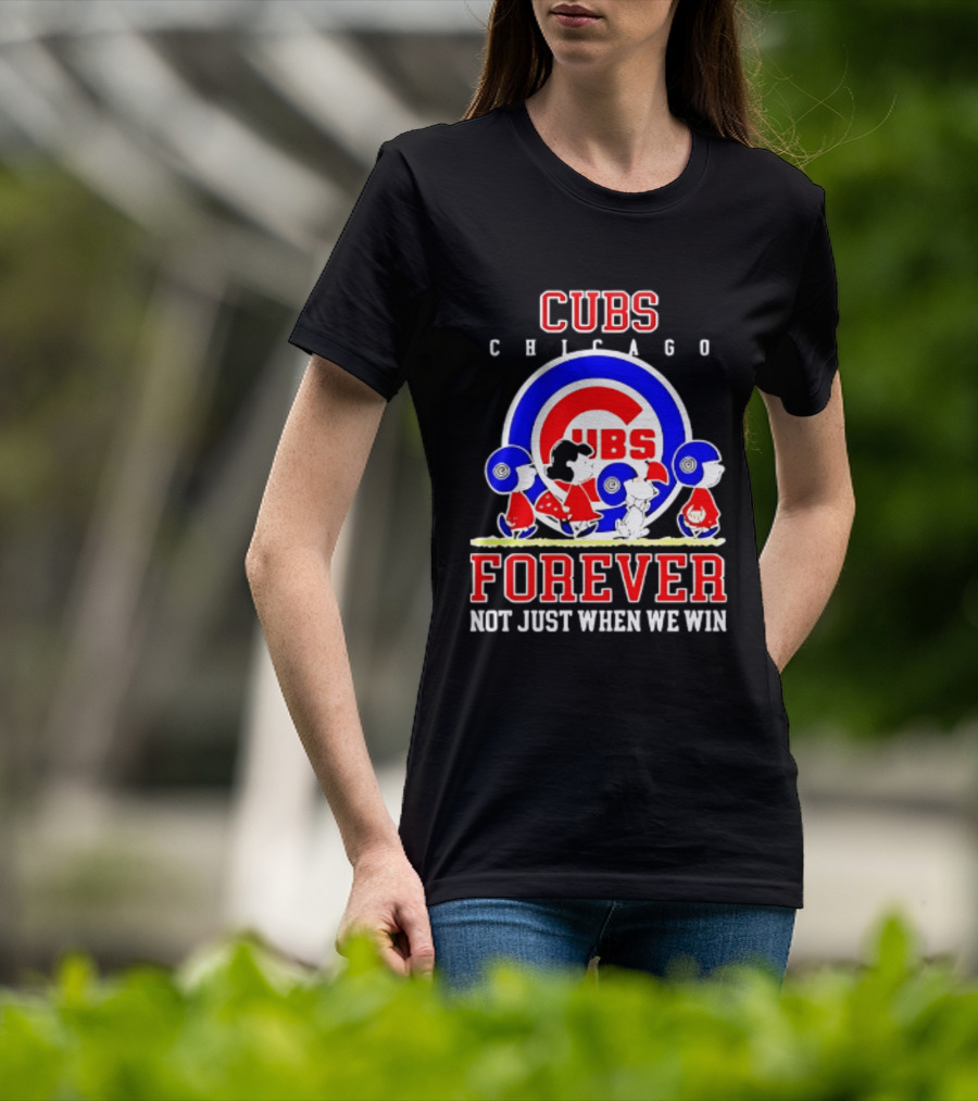 Chicago Cubs Peanuts Abbey Road Forever Not Just When We Win T-Shirt