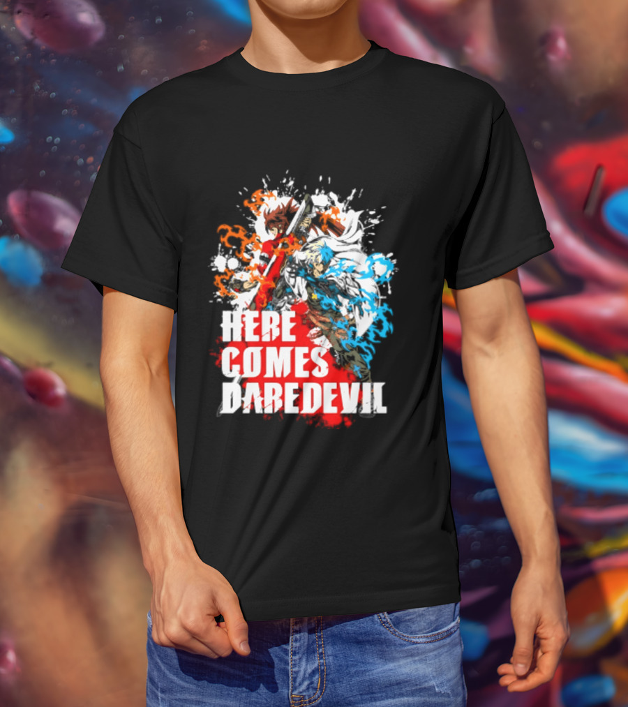Here Comes Daredevil Guilty Sol Badguy Vibrant Splash T-Shirt