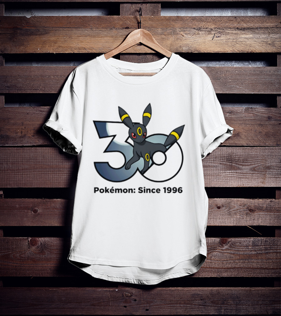Umbreon Pokemon 30th Anniversary 1996 Celebration T-Shirt