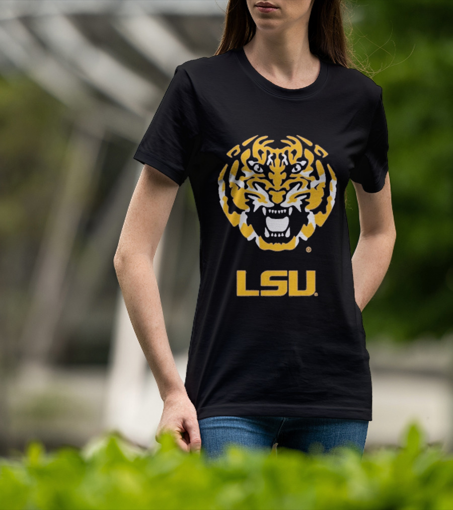 LSU Tigers Fierce Tiger Head T-Shirt