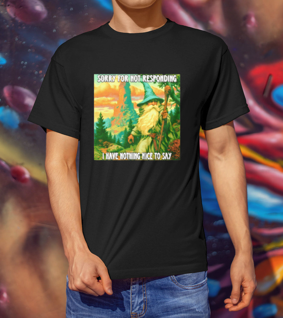 Sorry For Not Responding I Have Nothing Nice To Say Wizard Scene T-Shirt