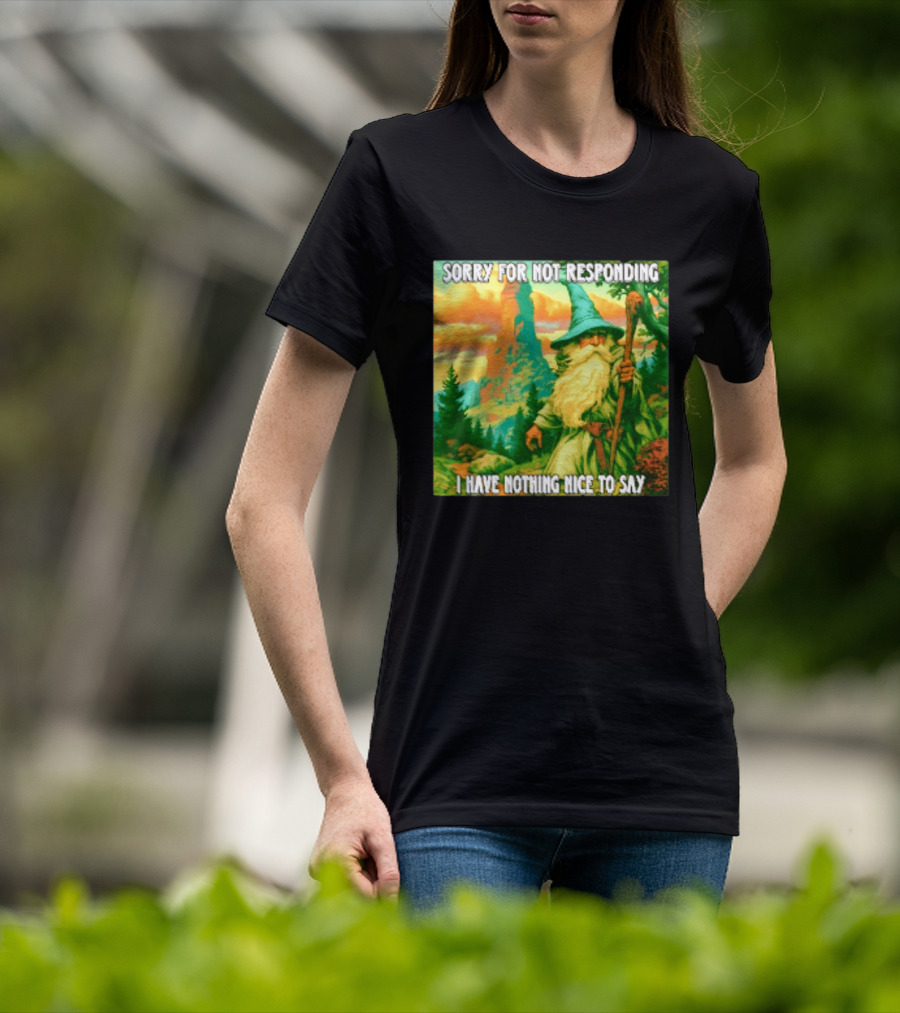 Sorry For Not Responding I Have Nothing Nice To Say Wizard Scene T-Shirt