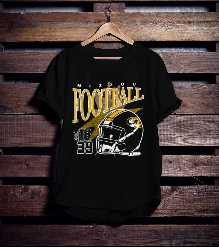 Mizzou Football 1839 Helmet Missouri Tigers NCAA T-Shirt
