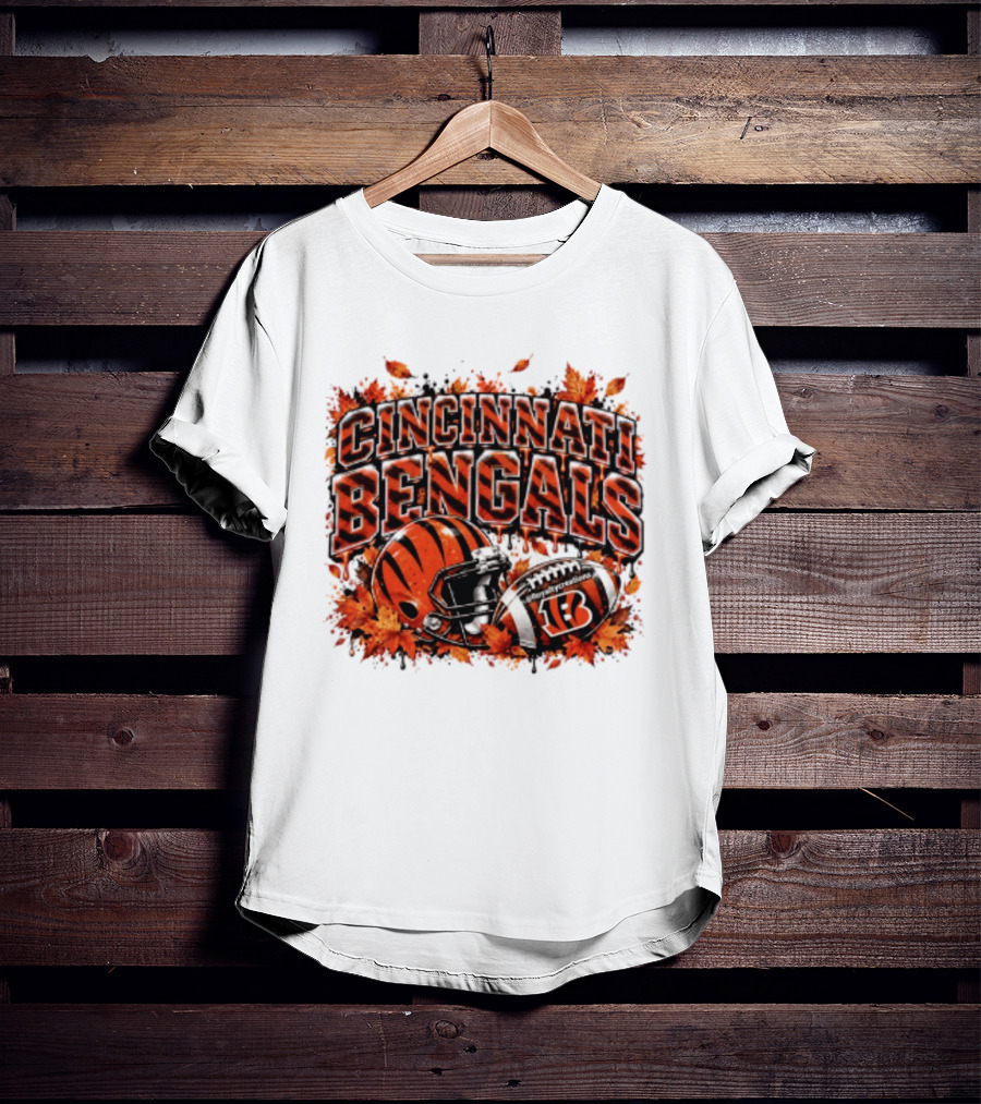 Cincinnati Bengals Autumn Football Helmet Halloween 2026 T-Shirt