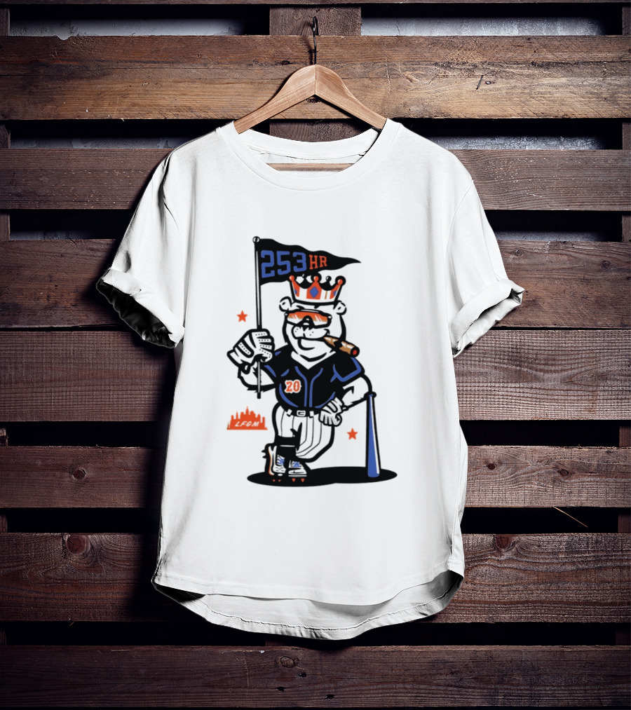 Pete Alonso New York Mets Polar Bear 253 HR Cigar King T-Shirt