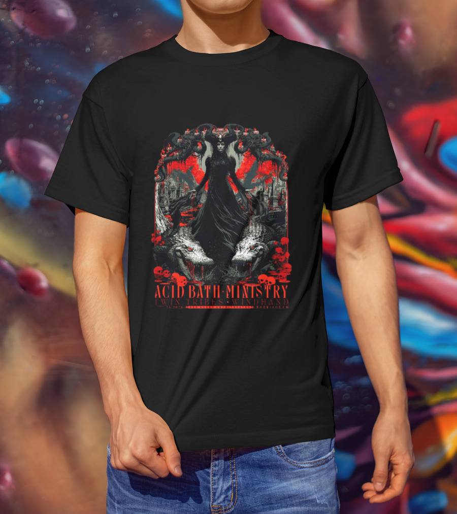 Acid Bath Ministry Twin Tribes Windhand Red Rocks Amphitheatre Event Morrison CO September 15 2026 T-Shirt