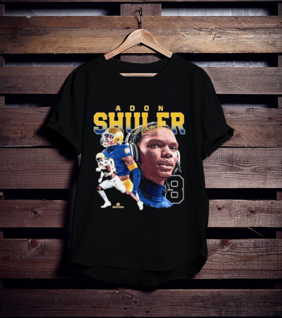 Adon Shuler 8 Notre Dame NCAA Football Player T-Shirt