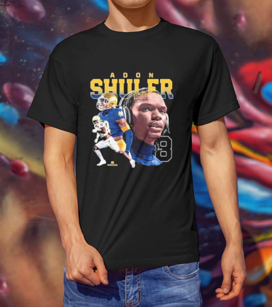 Adon Shuler 8 Notre Dame NCAA Football Player T-Shirt