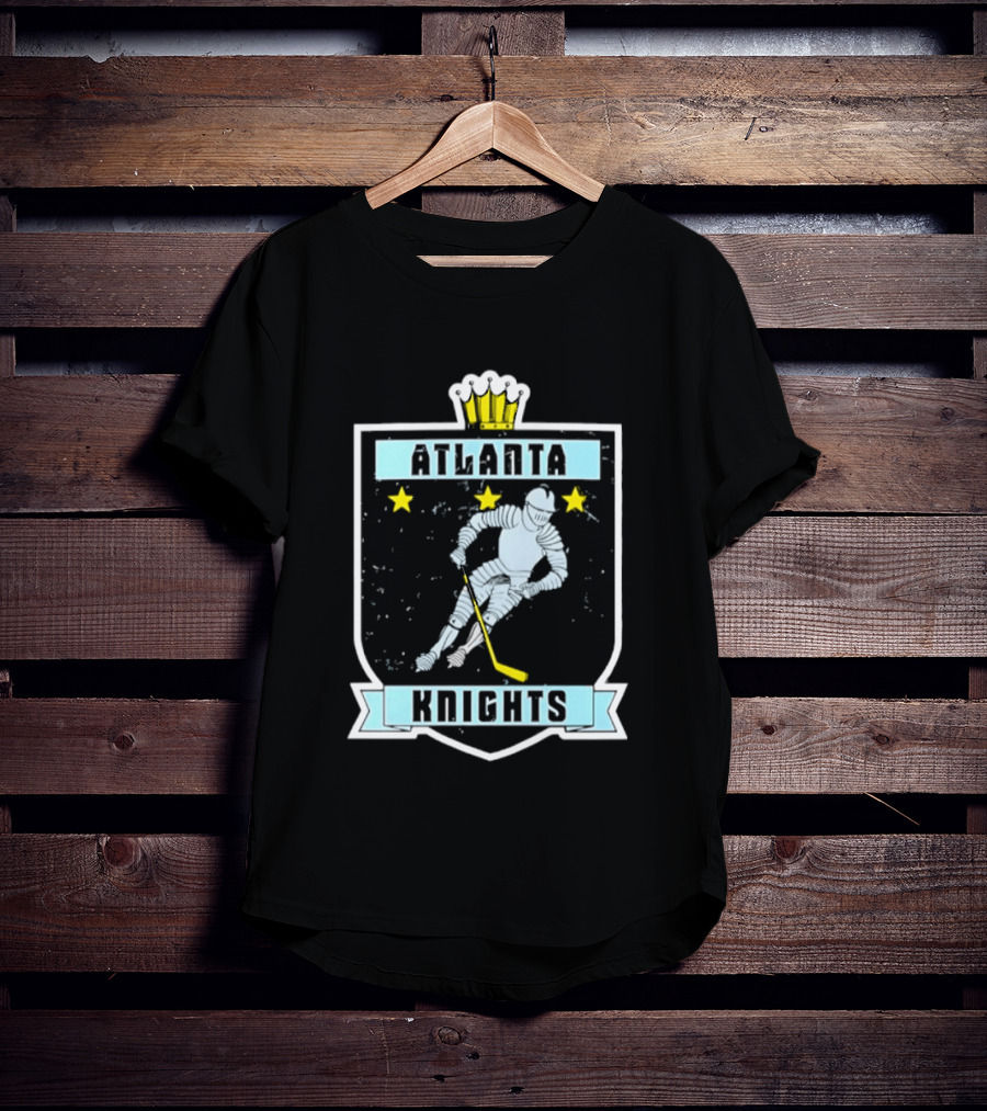 Atlanta Knights Hockey Ice Player With Stars T-Shirt