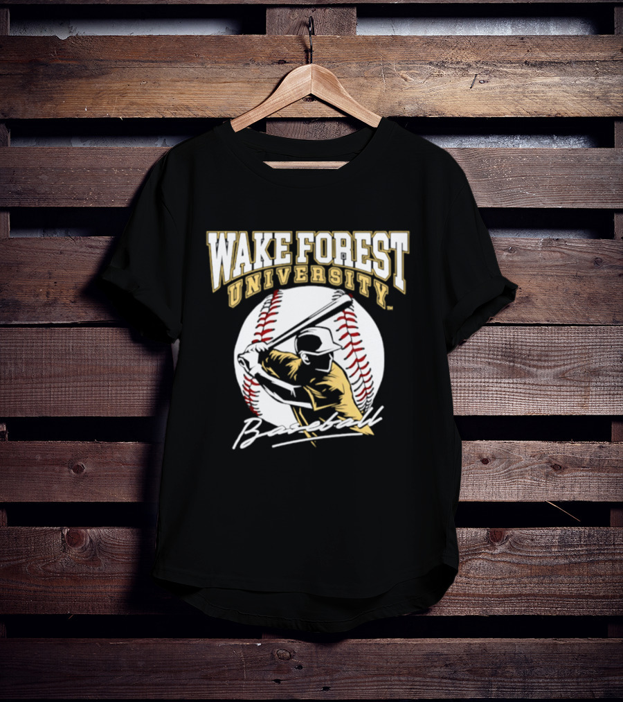 Wake Forest University Baseball Boston Torres Player Name T-Shirt