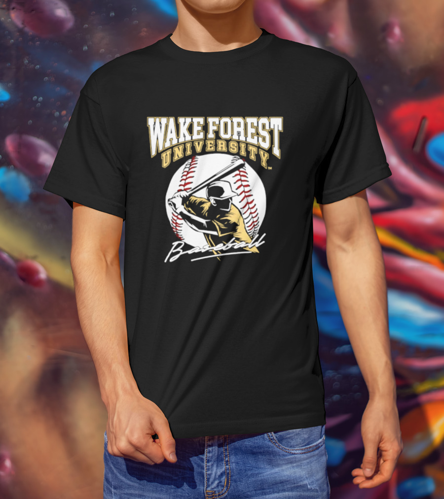 Wake Forest University Baseball Boston Torres Player Name T-Shirt