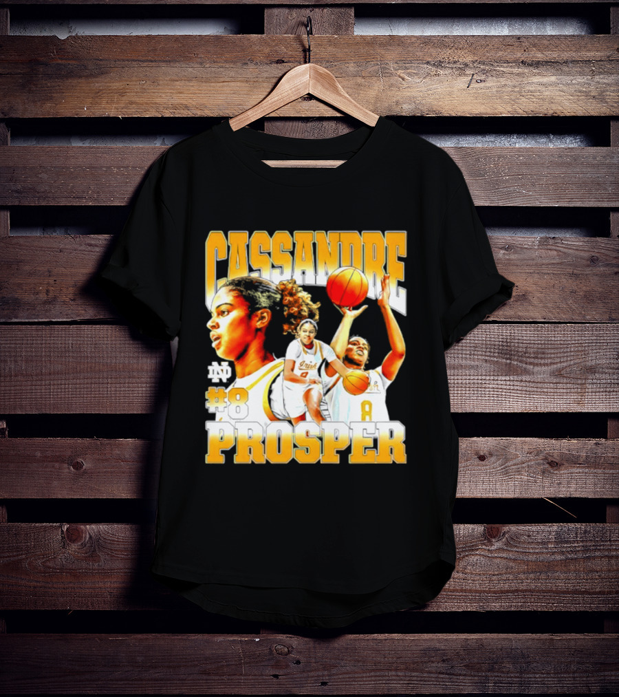 Cassandre Prosper 0 Notre Dame Women's Basketball 8 NCAA Player T-Shirt